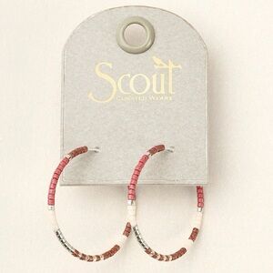 NWT Scout Miyuki Delica beads Hoop Earrings